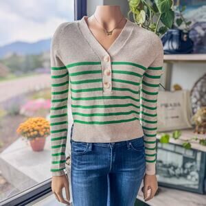 NWT-Karsyn Striped Henley Pullover by Blue Rain of Francesca's, Women's X-Small